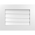 Ekena Millwork Vertical Surface Mount PVC Gable Vent: Functional, w/ 3-1/2"W x 1"P Standard Frame, 24"W x 18"H GVPVE24X1801SF